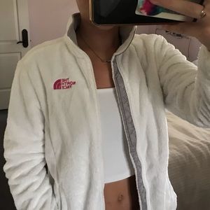North Face White Breast Cancer Edition Zip Up